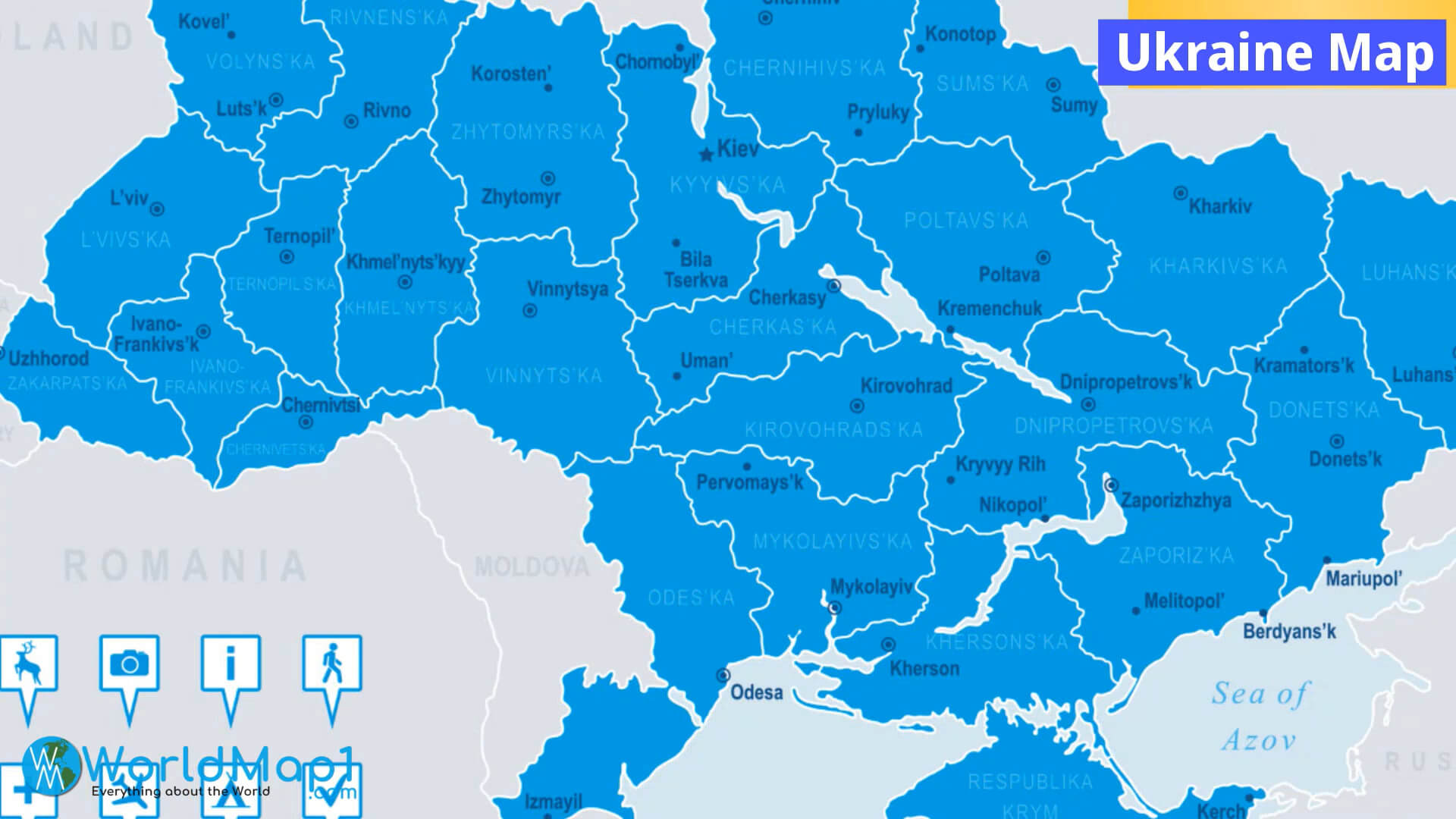 Kiev Map Ukraine